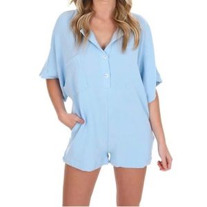 Bucket List Baby Blue Make Your Point Romper